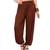 Dee Fashion House Brown Viscose Lycra Harem Pants