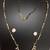 Gold Plated American Diamond Mangalsutra Pendant Necklace Earring Set, Jw11