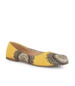 Women's Yellow Casual Synthetic Mesh Ballerinas Shoe