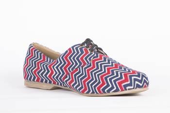 Women's Blue EVA Fabric Oxfords Shoe 1