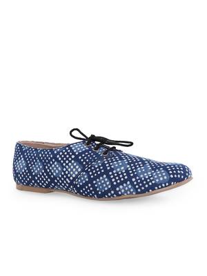 Women's Blue EVA Fabric Oxfords Shoe 1