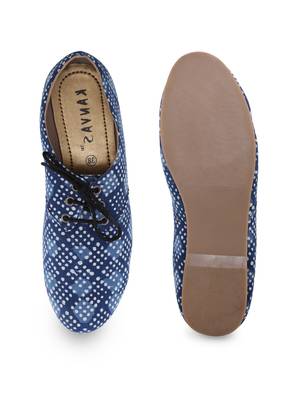 Women's Blue EVA Fabric Oxfords Shoe 4