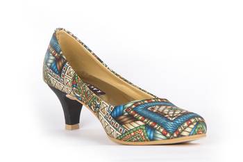 Women's Blue Croslite Sole Material Ballerinas Low Heel Sandal 1