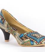 Women's Blue Croslite Sole Material Ballerinas Low Heel Sandal