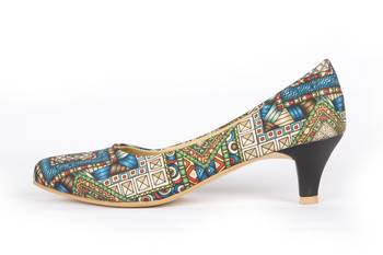 Women's Blue Croslite Sole Material Ballerinas Low Heel Sandal 2