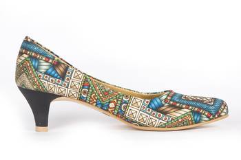 Women's Blue Croslite Sole Material Ballerinas Low Heel Sandal 3