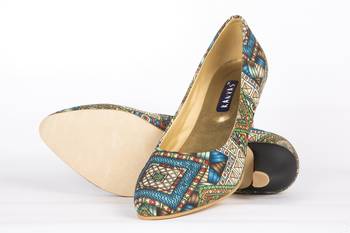 Women's Blue Croslite Sole Material Ballerinas Low Heel Sandal 4