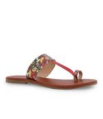 Women Multicolour TPR Sole Material kolhapuris Chappal