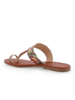 Women Multicolour TPR Sole Material kolhapuris Chappal 2