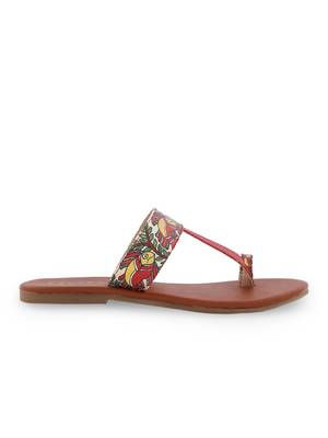 Women Multicolour TPR Sole Material kolhapuris Chappal 3