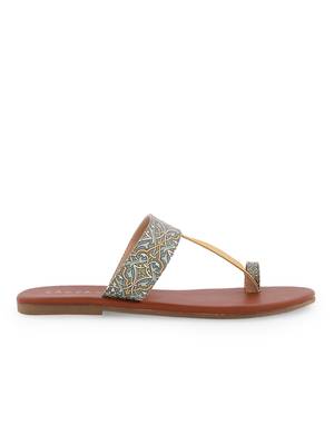 Women Multicolour TPR Sole Material kolhapuris Chappal 3