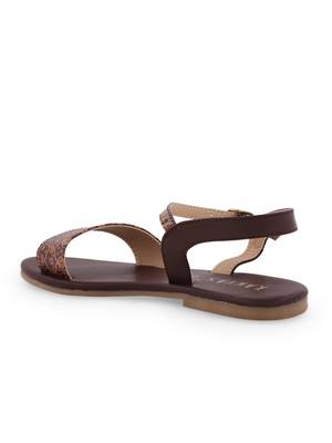Women's Brown TPR Sole Material Printed Chappal 2