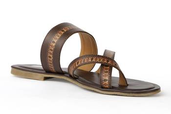 Women's Brown TPR Sole Material Printed Chappal 1