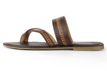 Women's Brown TPR Sole Material Printed Chappal 3