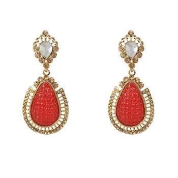 Maroon earrings 1