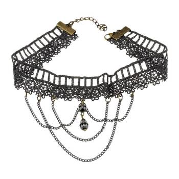 Black pearl chokers 1