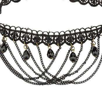 Black pearl chokers 4