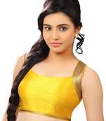 yellow banglore silk unstiched blouse fabric