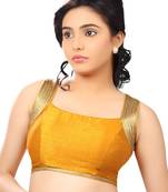 musturd banglore silk unstiched blouse fabric