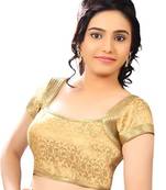 attractive gold brocade blouse fabric