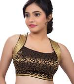 attractive sleevless  gold  brocade blouse fabric