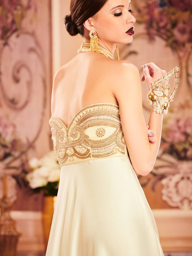 Khwaab Back Hold Evening Partywear Stitched Gown