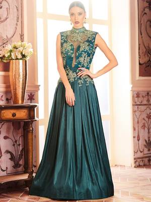 Khwaab Transparent Box Folded Prom Partywear Embroidered Stitched Gown 1