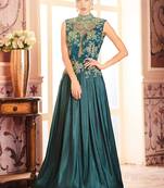 Khwaab Transparent Box Folded Prom Partywear Embroidered Stitched Gown