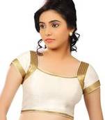 white banglore silk unstiched blouse
