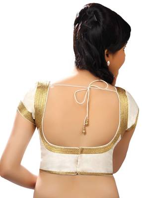 white banglore silk unstiched blouse 2