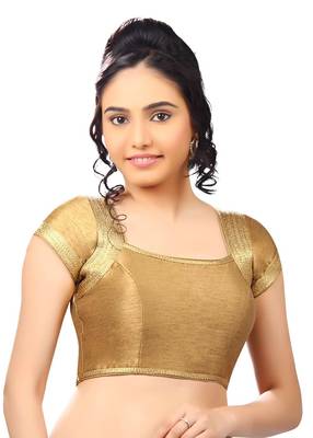 copper bluebanglore silk unstiched blouse 1