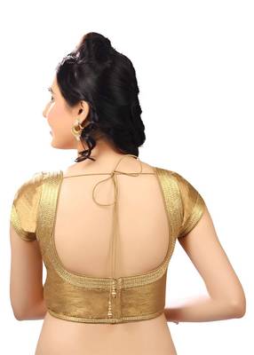 copper bluebanglore silk unstiched blouse 2