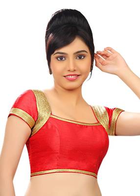red banglore silk unstiched blouse 1