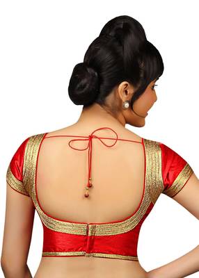 red banglore silk unstiched blouse 2