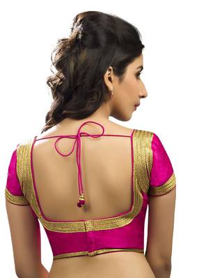 pink banglore silk unstiched blouse 2