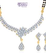 Sukkhi Fascinating Gold and Rhodium plated CZ Mangal Sutra Set 