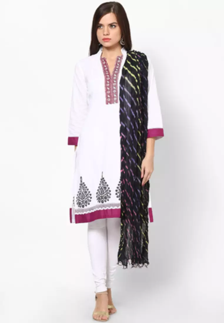 Black Lehariya Cotton Dupatta