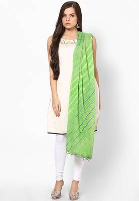 Green Lehariya Cotton Dupatta 1