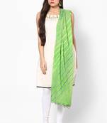 Green Lehariya Cotton Dupatta