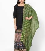 Green Lehariya  Cotton Dupatta