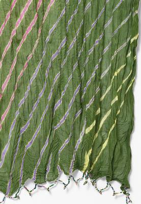 Green Lehariya  Cotton Dupatta 2