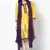 Purple Cotton Solid Dupatta with Pom Pom Border