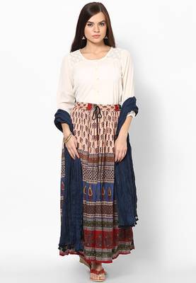 Navy Blue Cotton Solid Dupatta with Pom Pom Border 1