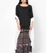 White Cotton Solid Dupatta with Pom Pom Border