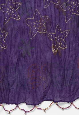 Purple Hand Block Print Cotton Dupatta 2