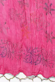 Pink Hand Block Print Cotton Dupatta