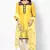 Yellow Hand Block Print Cotton Dupatta