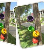 Multicolored terracotta garden hanging(set if 4)