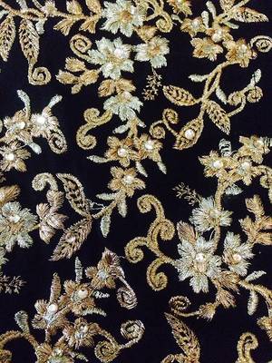 Black  Embroidery Work  Salwar Kameez With Dupatta 4