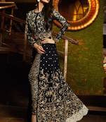 Black  Embroidery Work  Salwar Kameez With Dupatta